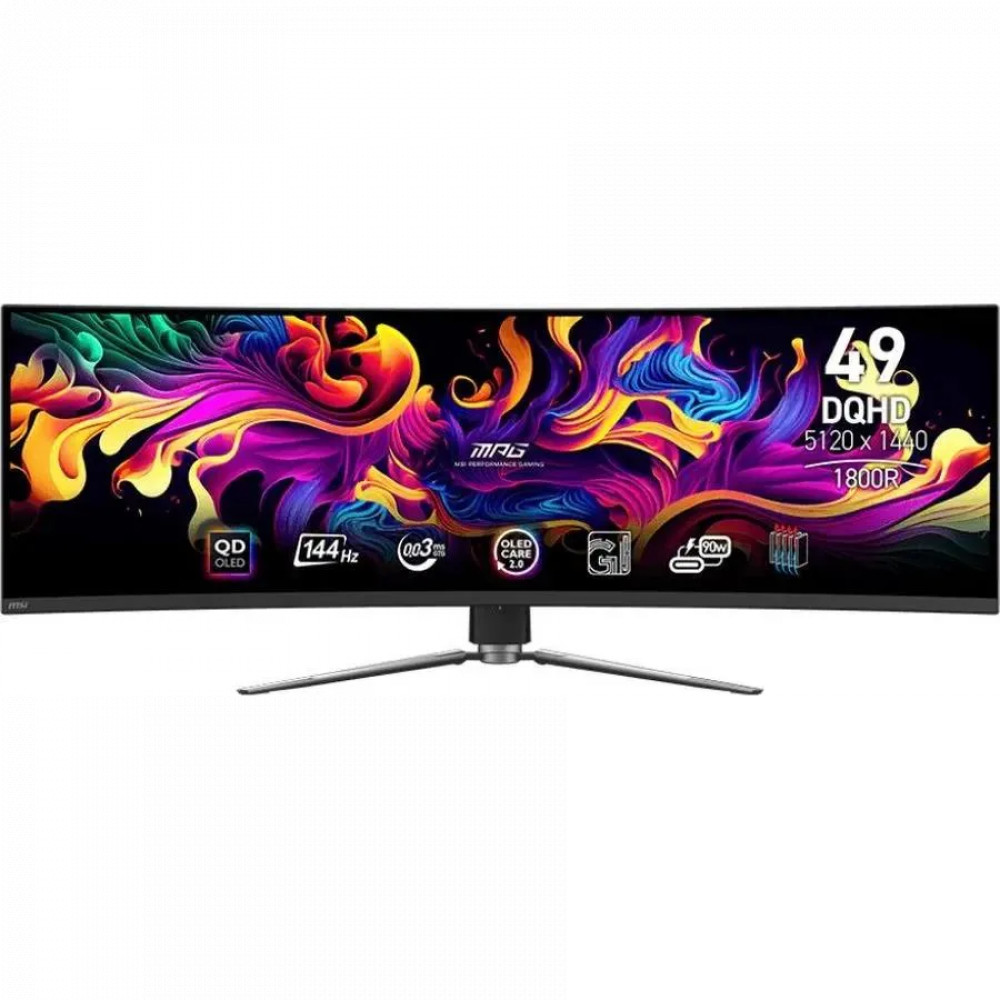 Монитор MSI MPG 491CQP 9S6-3FA84T-010 49 ", QD-OLED, Dual Quad HD 5120x1440 (32:9), 144 Гц — фото товара