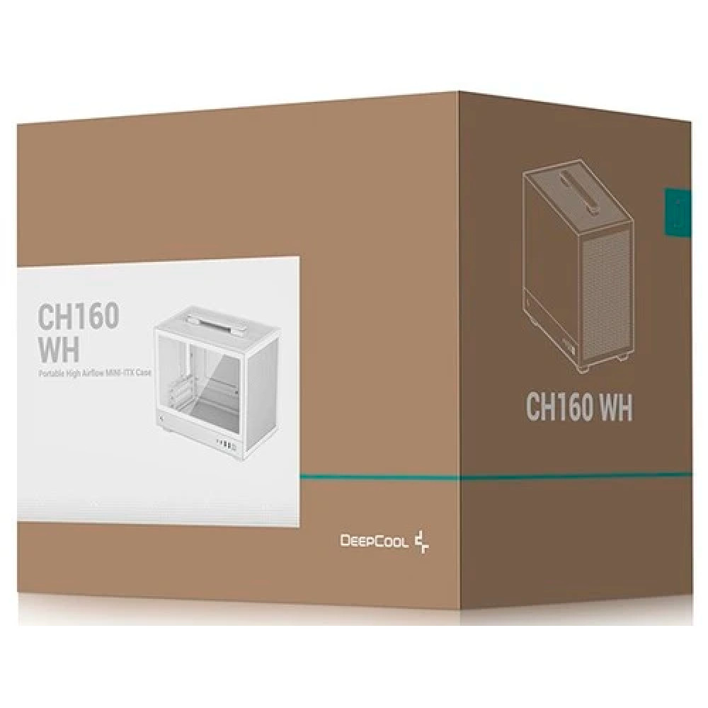 Корпус Deepcool CH160WH белый R-CH160-WHNGI0-G-1 Mini-Tower - миниатюра 5