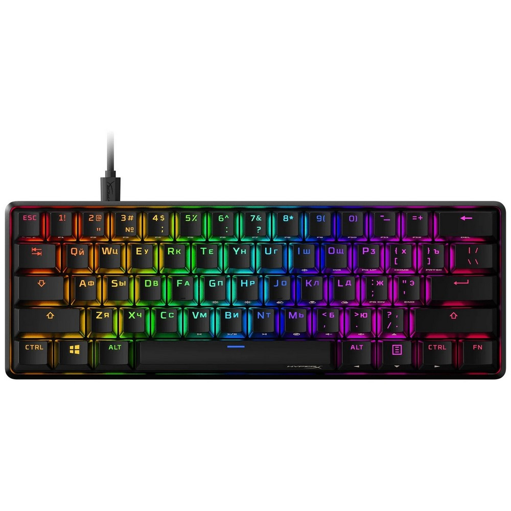 Клавиатура HyperX Alloy Origins 60 Black (Red switch) 4P5N0AA#ACB Проводная, USB - миниатюра 2
