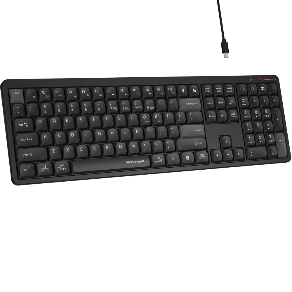 Клавиатура A4Tech Fstyler FBX55C Black FBX55C BLACK Беспроводная, Bluetooth - миниатюра 3