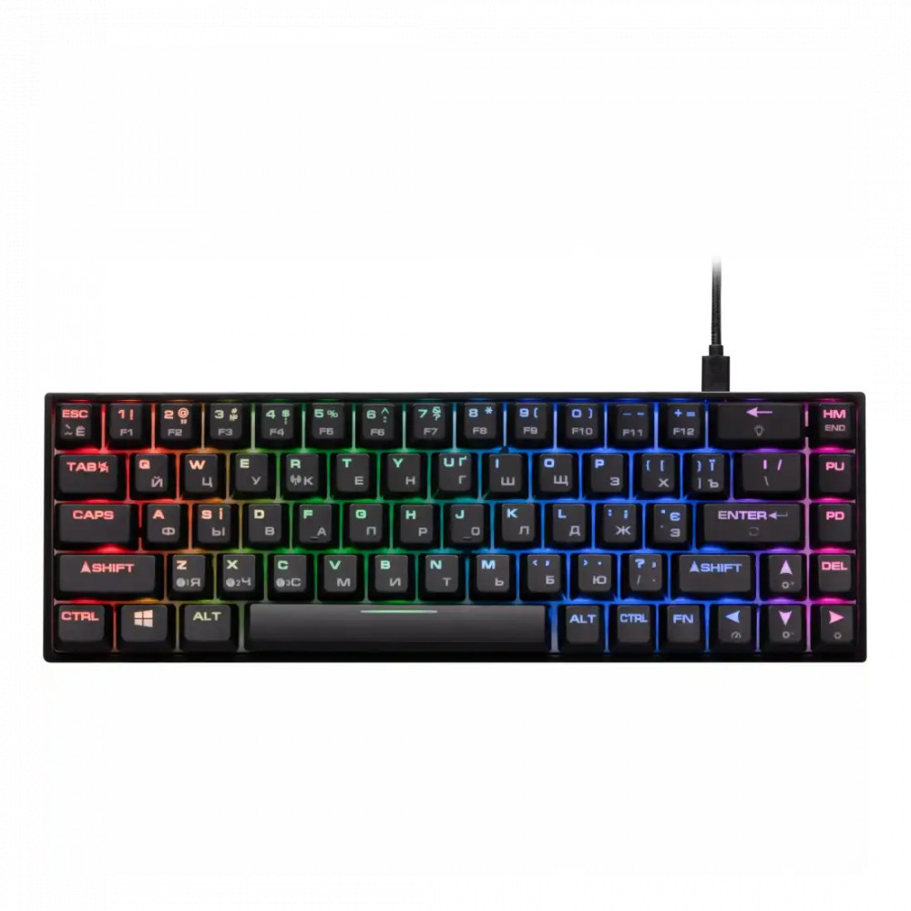 Клавиатура 2E Gaming KG380 RGB 2E-KG380UBK-BR BROWN SWITCH Проводная, USB — фото товара