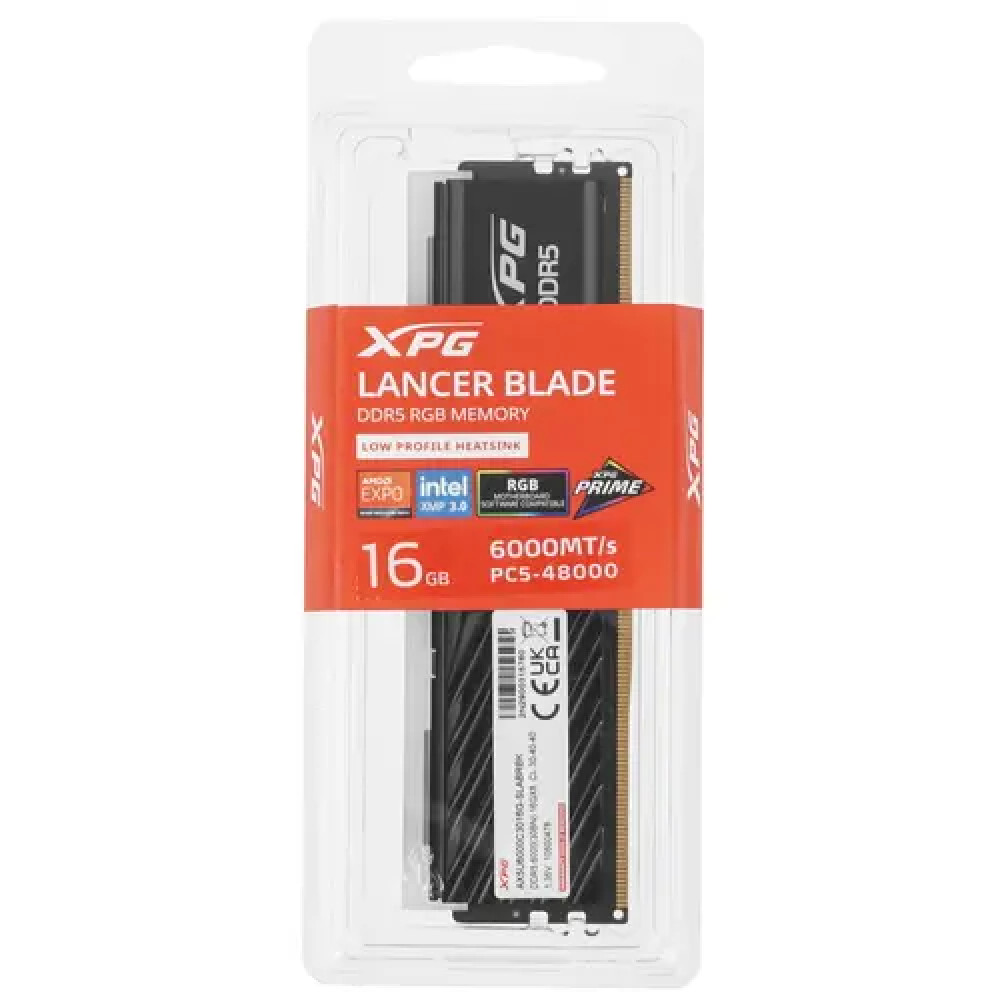 ОЗУ ADATA XPG Lancer Blade RGB AX5U6000C3016G-SLABRBK DIMM, DDR5, 16 Гб, 6000 МГц - миниатюра 2