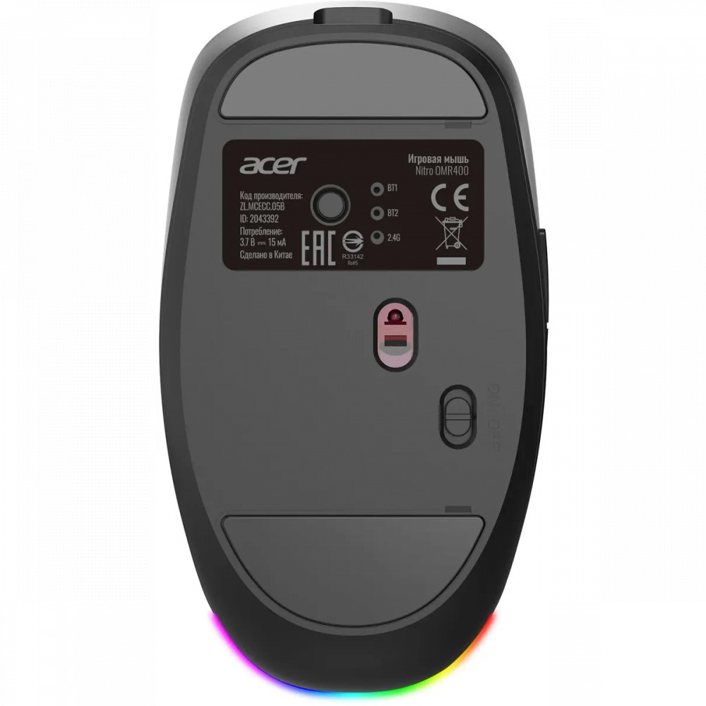 Мышь Acer Nitro OMR400 ZL.MCECC.05B Бюджетные, Беспроводная - миниатюра 4