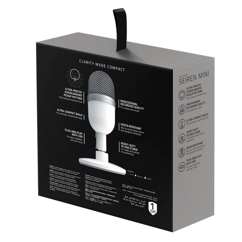 Микрофон Razer Seiren Mini Mercury RZ19-03450300-R3M1 - миниатюра 5