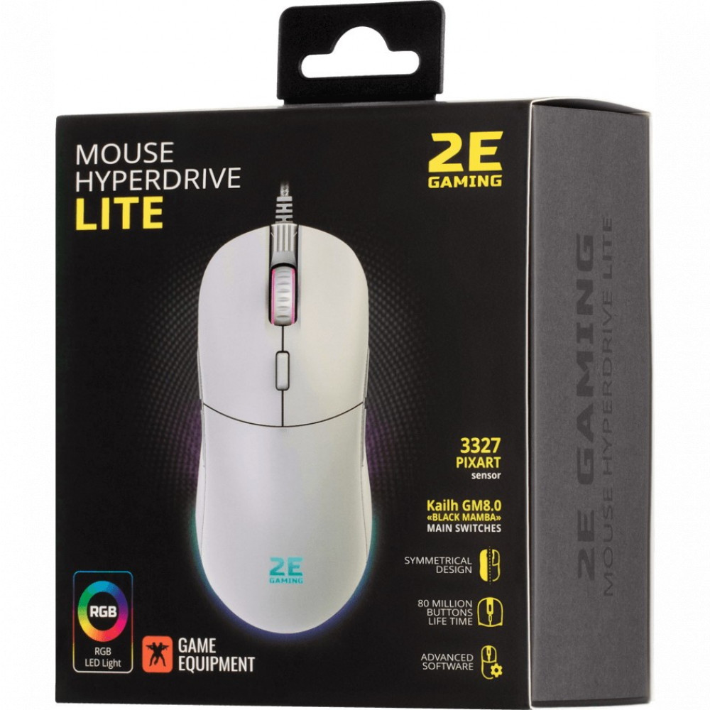 Мышь 2E GAMING HyperDrive Lite 2E-MGHDL-WT Игровые, Проводная - миниатюра 5