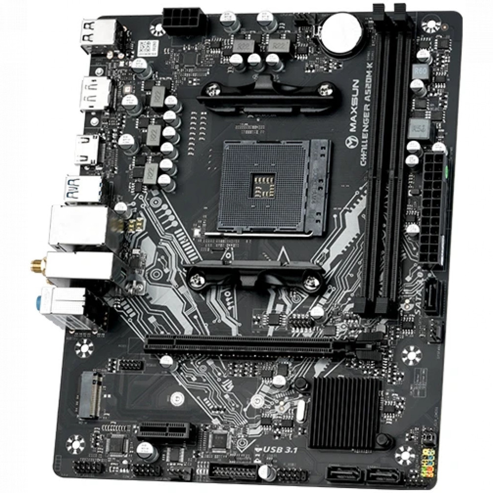 Материнская плата Maxsun Challenger A520M-K WIFI 6940709661178 Micro-ATX, AMD AM4 - миниатюра 2