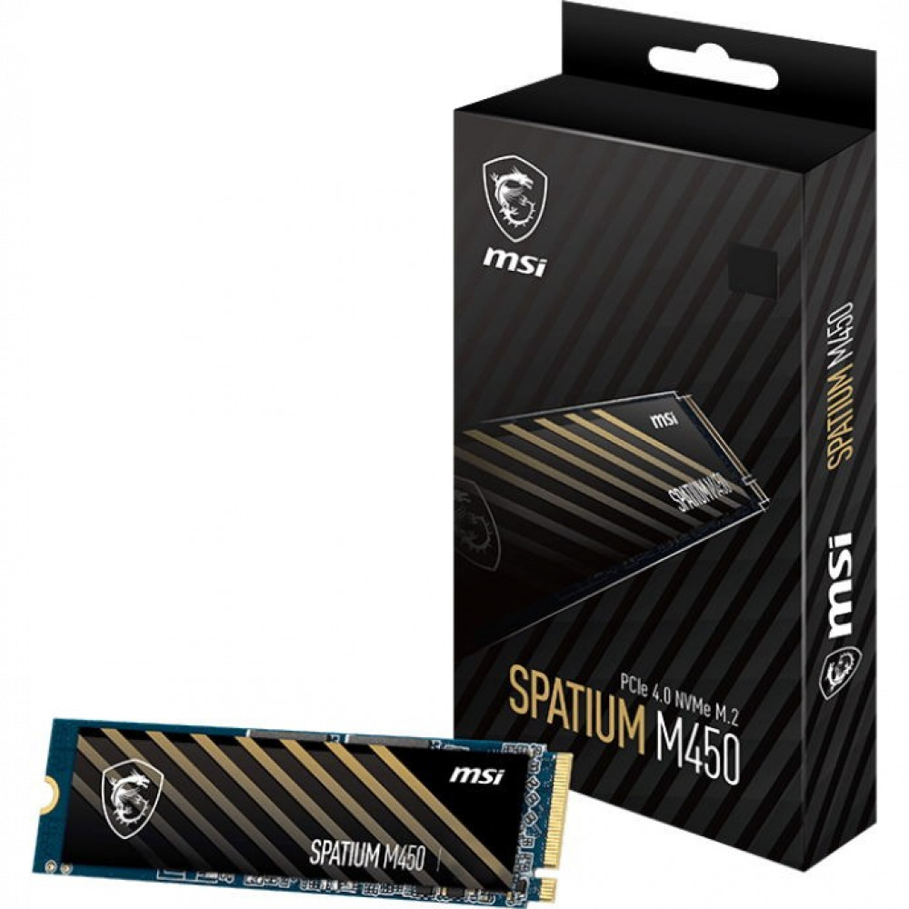 Жесткий диск MSI Spatium M450 SPATIUMM450PCIE4.0NVMEM.2.500G SSD (твердотельные), 500 ГБ, M.2, PCIe - миниатюра 2