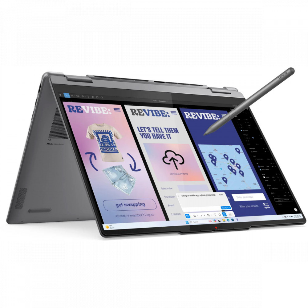 Ноутбук Lenovo Yoga 7 2-in-1 14IML9 Storm Grey 83JQ00BLUE 14 ", WQXGA+ 2880x1800 (16:10), Intel, Core Ultra 7, 16 Гб, 512 ГБ, Intel Arc Graphics, Windows 11 Home — фото товара