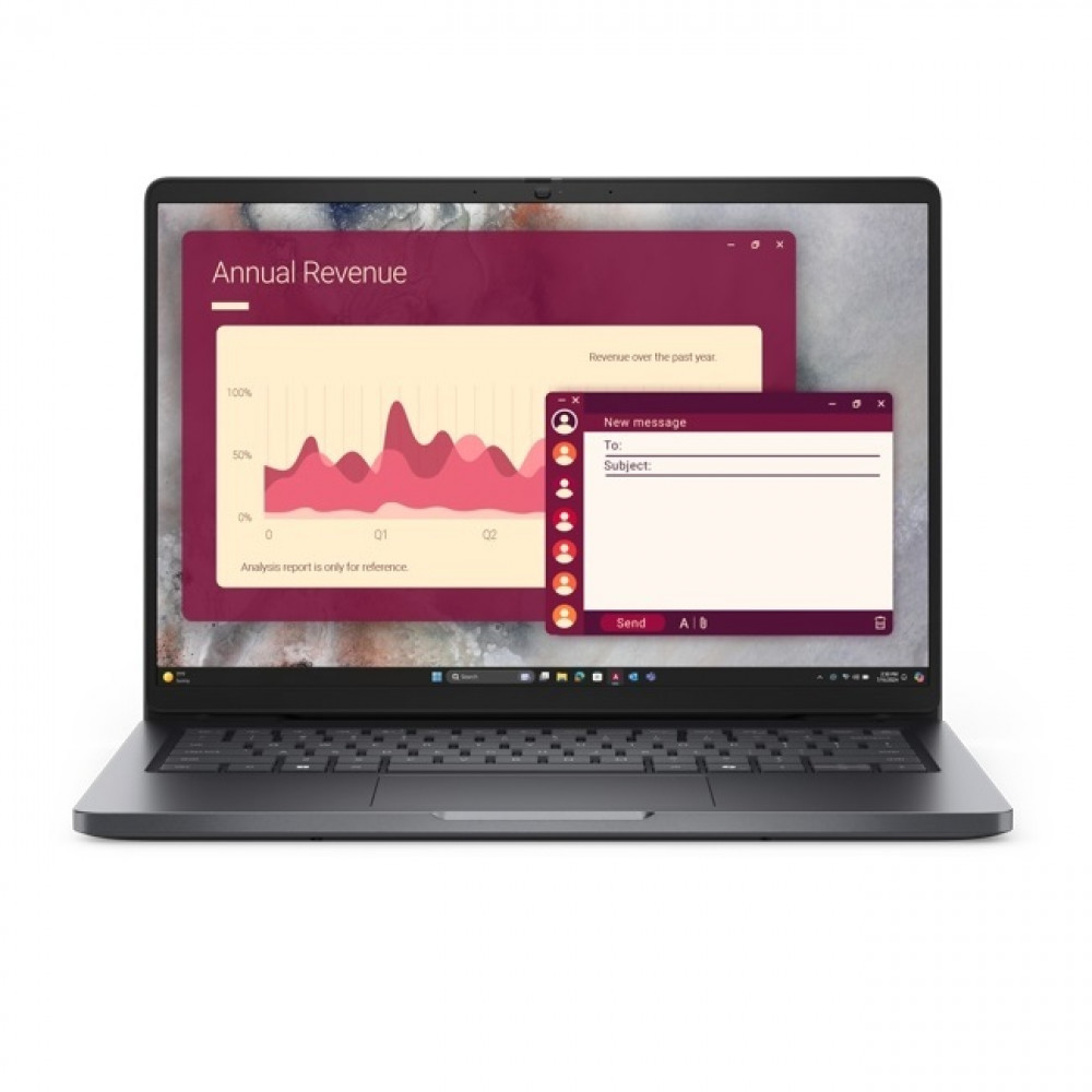 Ноутбук Dell Pro 14 PC14250 210-BQHF 14 ", WUXGA 1920x1200 (16:10), Intel, Core Ultra 7, 16 Гб, 1 ТБ, Intel Graphics, Windows 11 Pro — фото товара