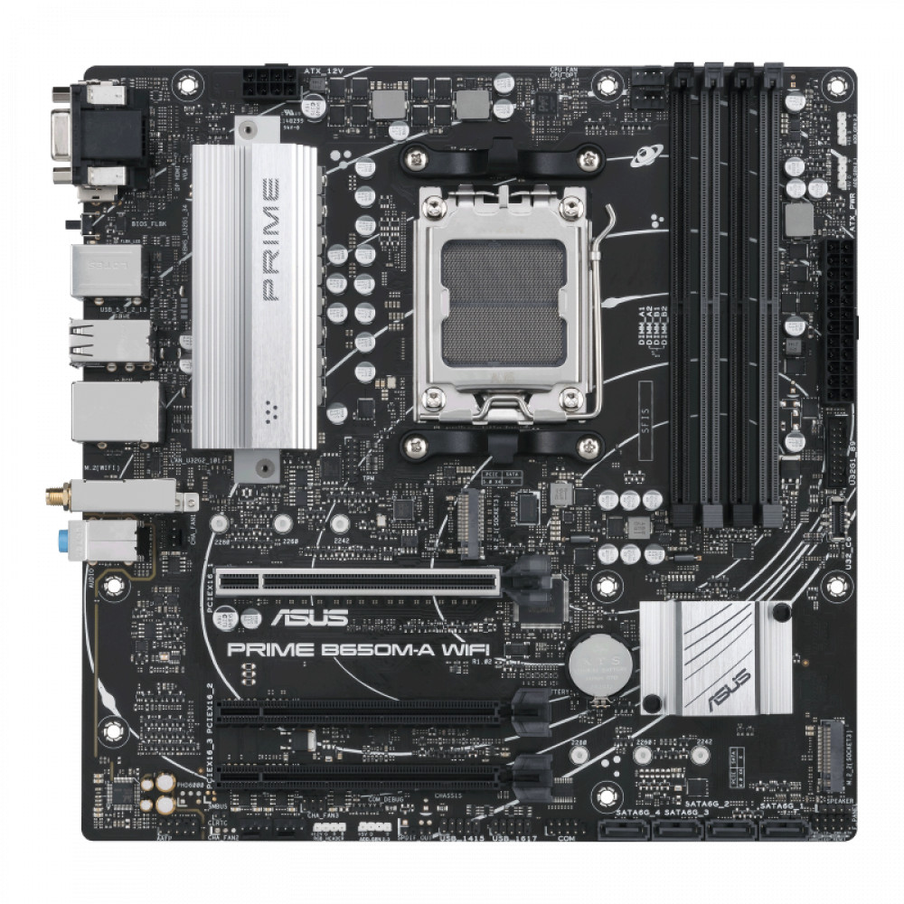 Материнская плата Asus Prime B650M-A WiFi 90MB1C00-M0EAY0 Micro-ATX, AMD AM5 - миниатюра 2