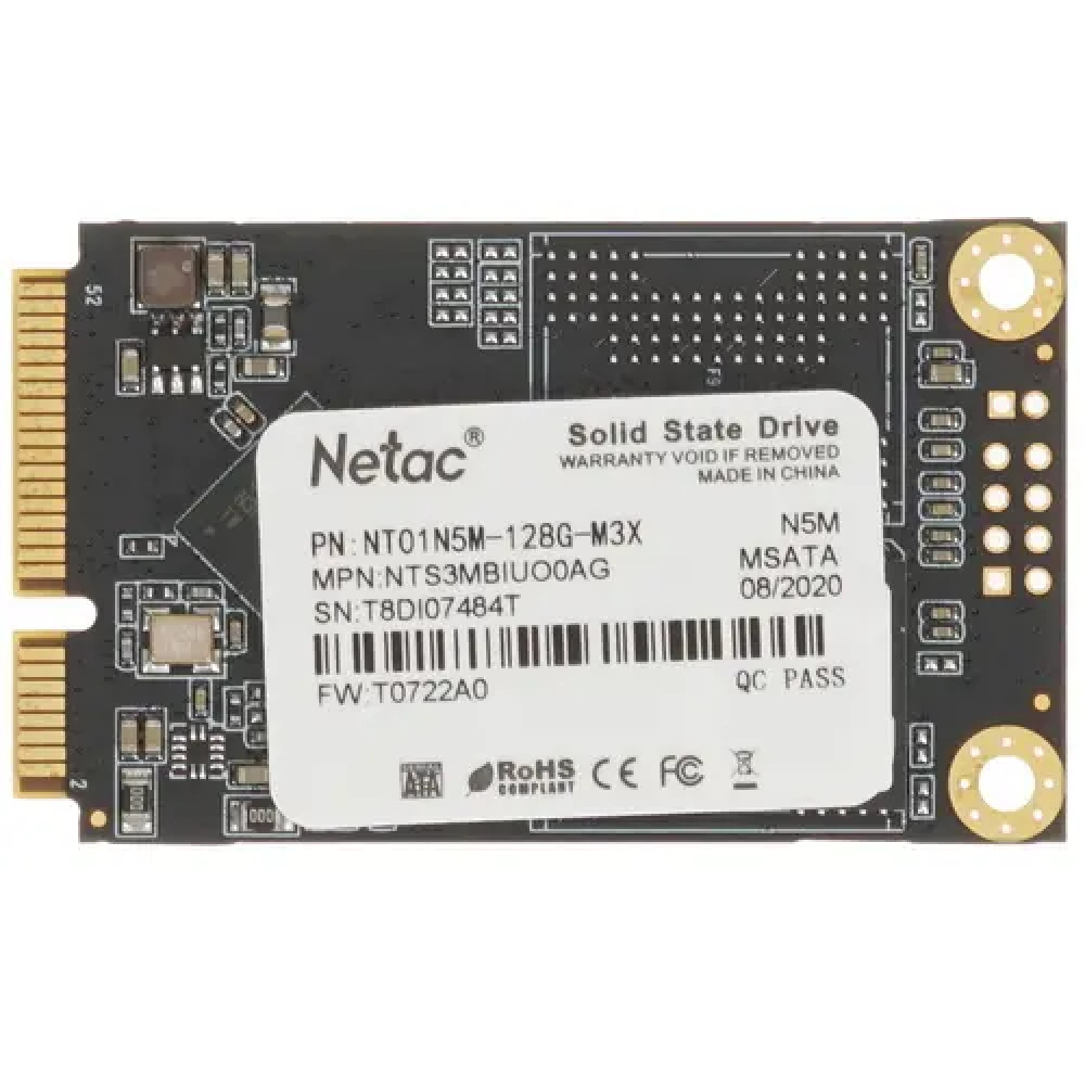Жесткий диск Netac N5M NT01N5M-128G-M3X SSD (твердотельные), 128 ГБ, M.2, SATA — фото товара
