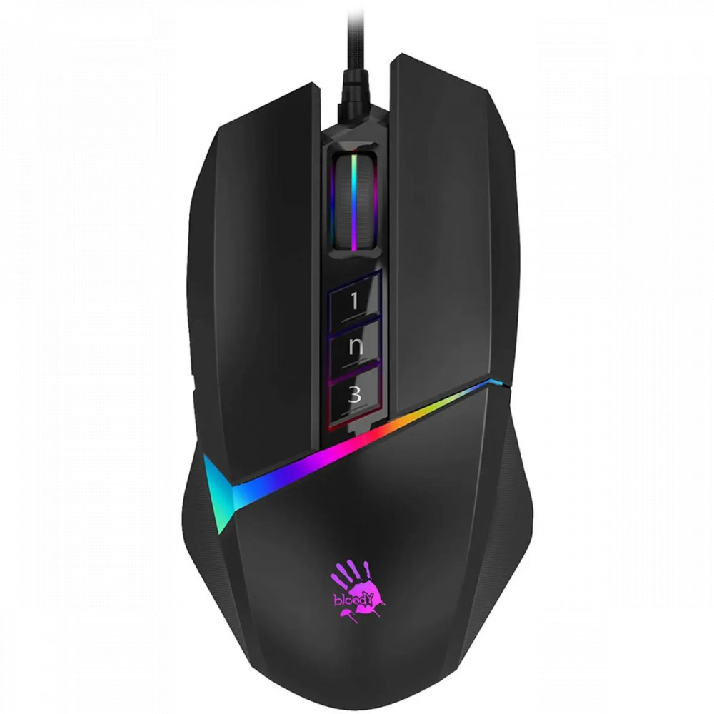 Мышь A4Tech Bloody W60-Max Stone Black Игровые, Проводная — фото товара