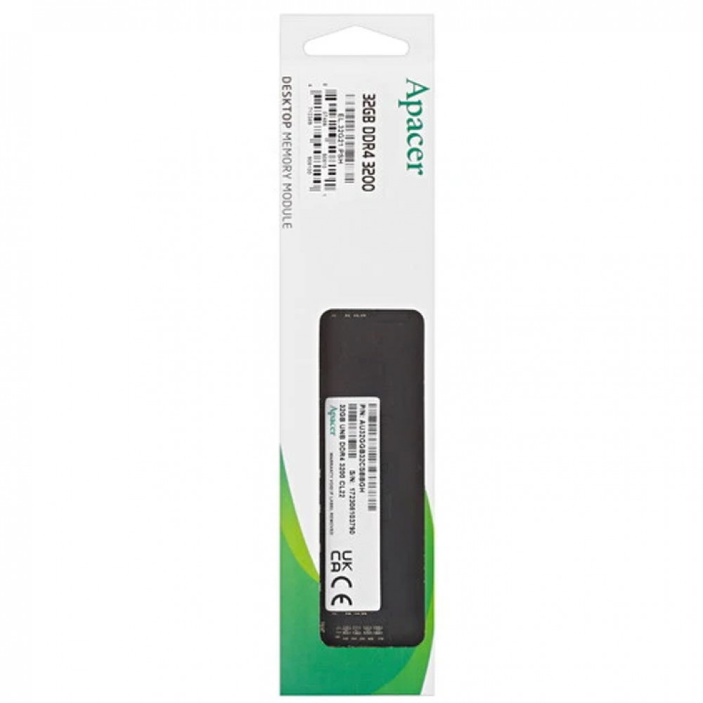 ОЗУ Apacer EL.32G21.PSH DIMM, DDR4, 32 Гб, 3200 МГц - миниатюра 3