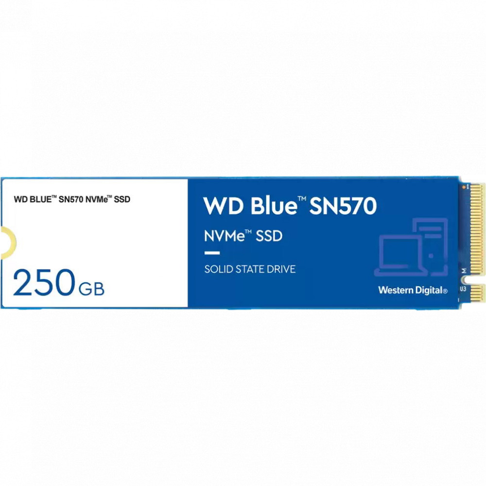 Жесткий диск Western Digital SN570 WDS250G3B0C SSD (твердотельные), 250 ГБ, M.2, PCIe — фото товара