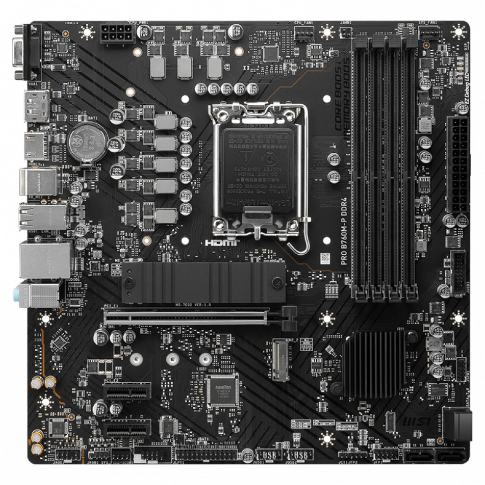 Материнская плата MSI PRO B760M-P DDR4 Micro-ATX, LGA 1700 — фото товара