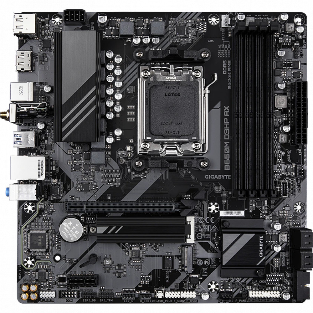 Материнская плата Gigabyte B650M D3HP AX (REV1.3) Micro-ATX, AMD AM5 — фото товара