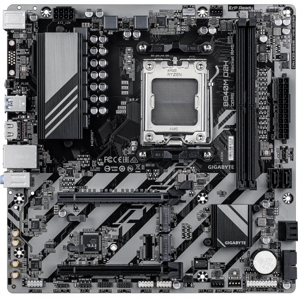 Материнская плата Gigabyte B840M D2H B840M D2H 1.1 Micro-ATX, AMD AM5 - миниатюра 2