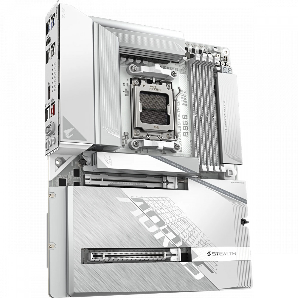Материнская плата Gigabyte B850 AORUS STEALTH ICE ATX, AMD AM5 - миниатюра 3