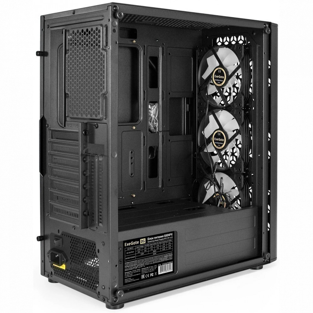 Корпус ExeGate EVO-9202 800W Black EX296077RUS Mid-Tower - миниатюра 3