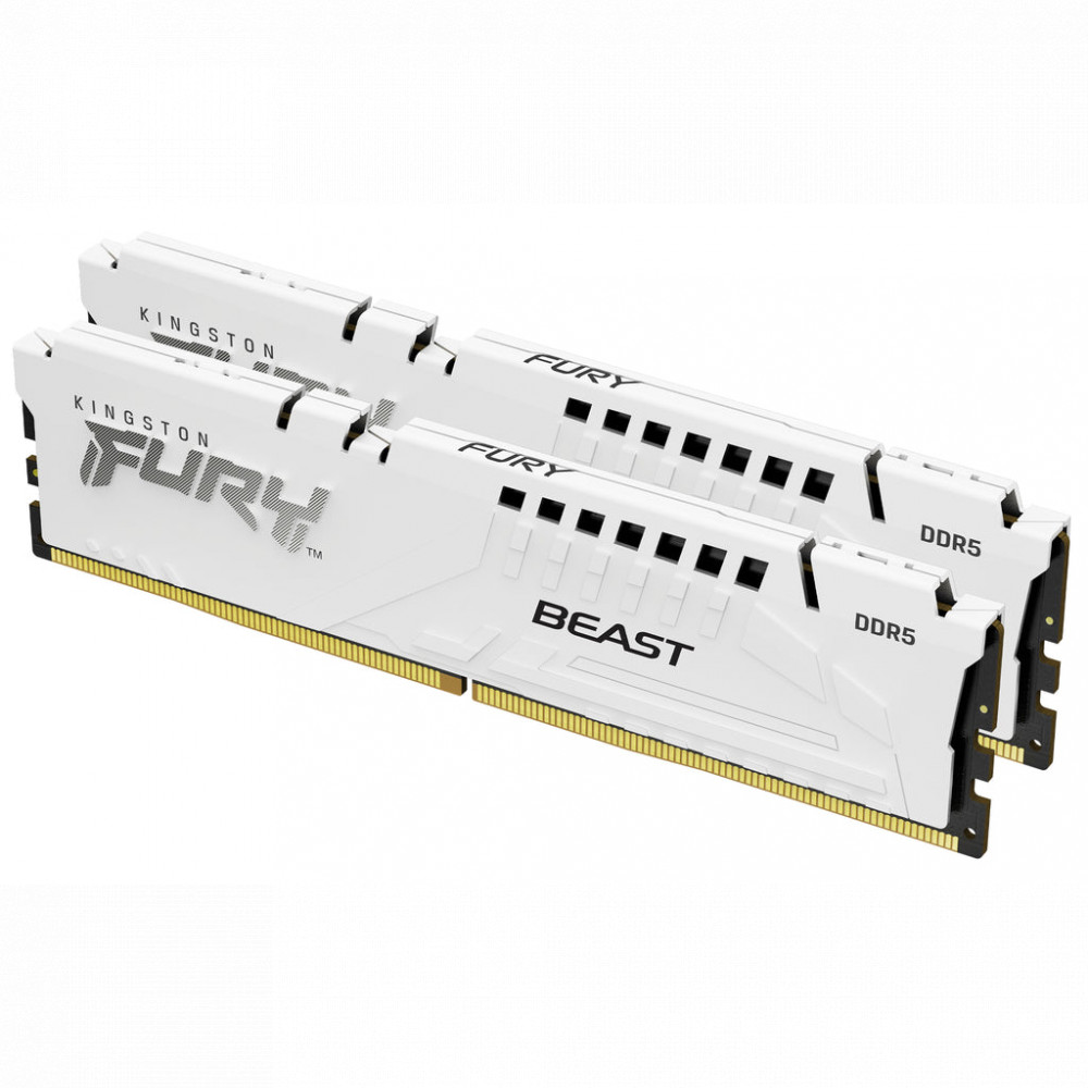ОЗУ Kingston Fury Beast White RGB KF552C40BWK2-32 DIMM, DDR5, 32 Гб (2 х 16 Гб), 5200 МГц - миниатюра 2