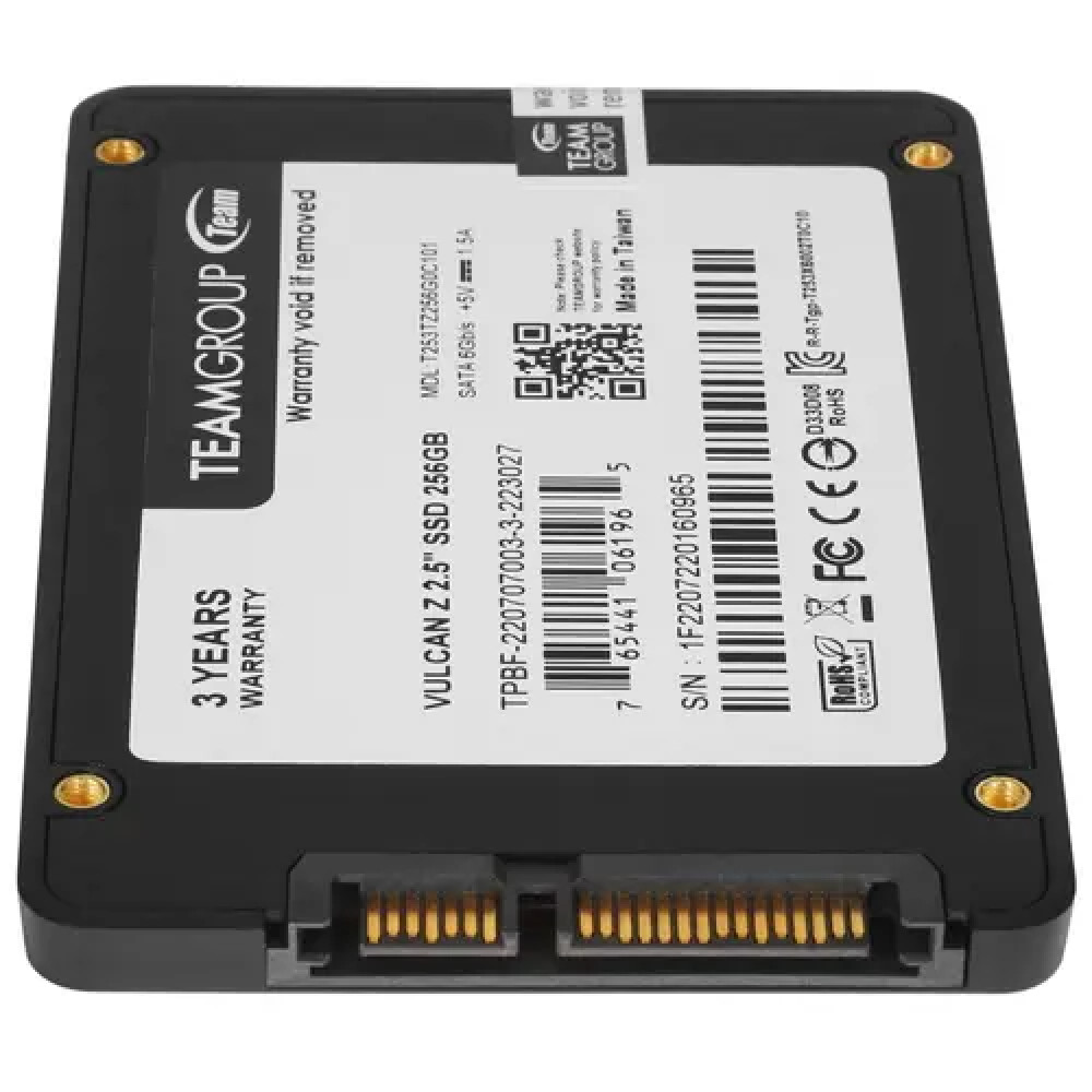 Жесткий диск Team Group VULCAN Z [T253TZ256G0C101] SSD (твердотельные), 256 ГБ, 2.5 дюйма, SATA - миниатюра 3