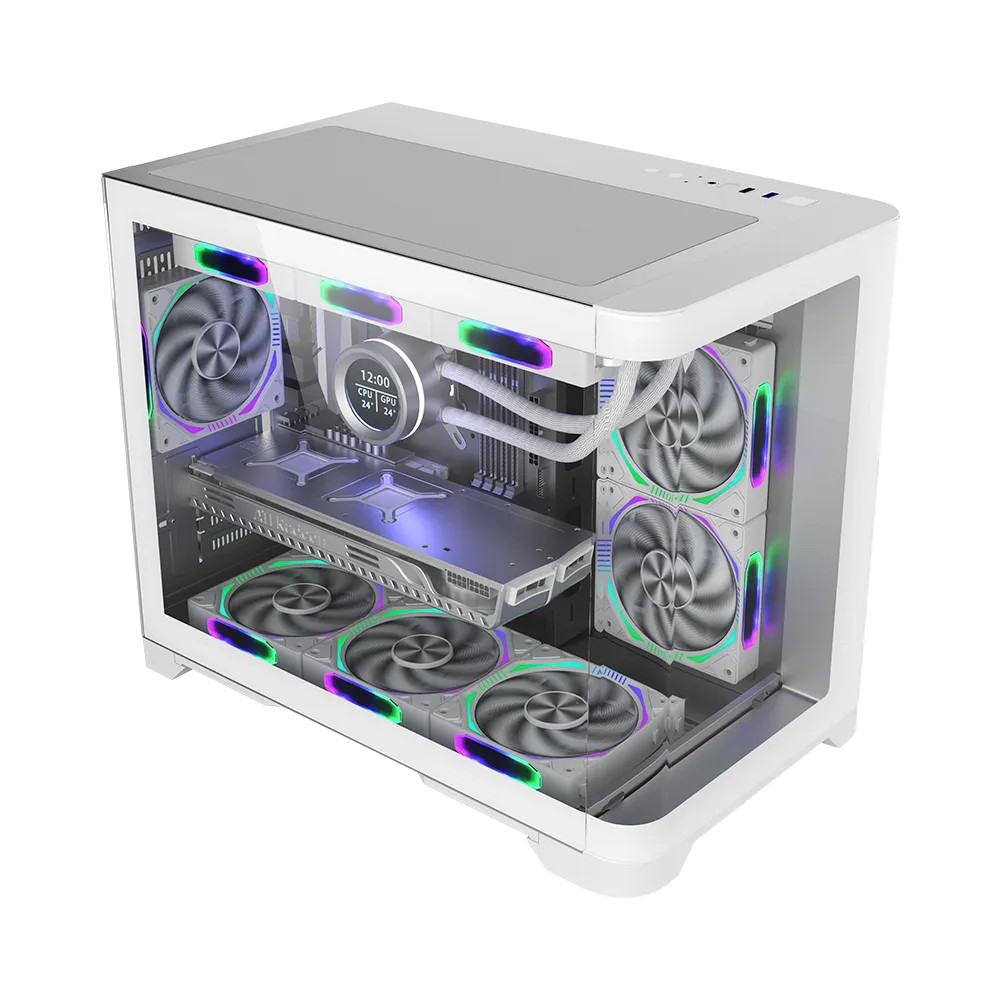 Корпус 1STPLAYER UV6 WH UV6-WH-2FC7R-W-1FC7-W Mini-Tower — фото товара