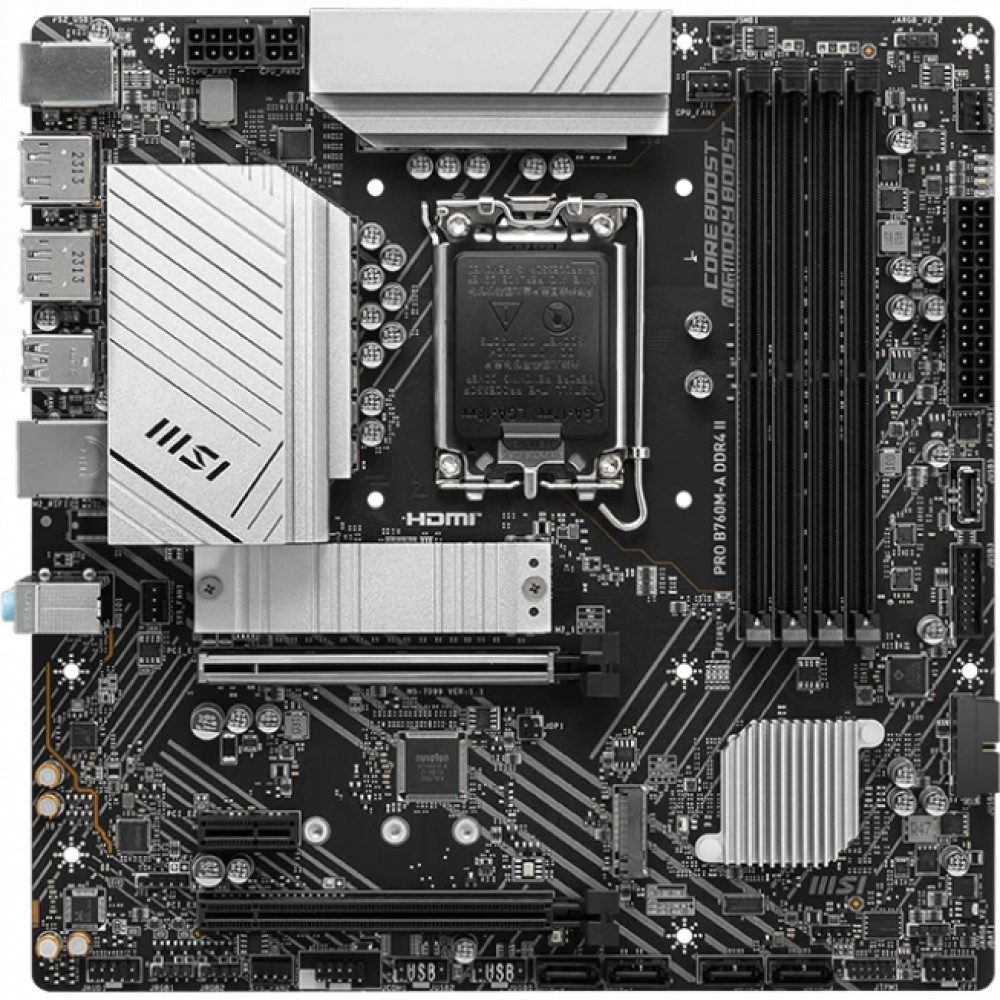 Материнская плата MSI PRO B760M-A DDR4 II Micro-ATX, LGA 1700 — фото товара