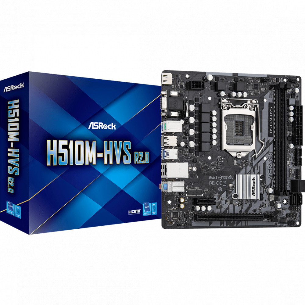 Материнская плата ASRock H510M-HVS R2.0 Micro-ATX, LGA 1200 - миниатюра 5