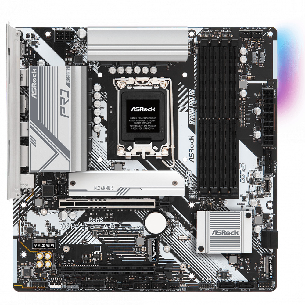 Материнская плата ASRock B760M PRO RS Micro-ATX, LGA 1700 - миниатюра 2