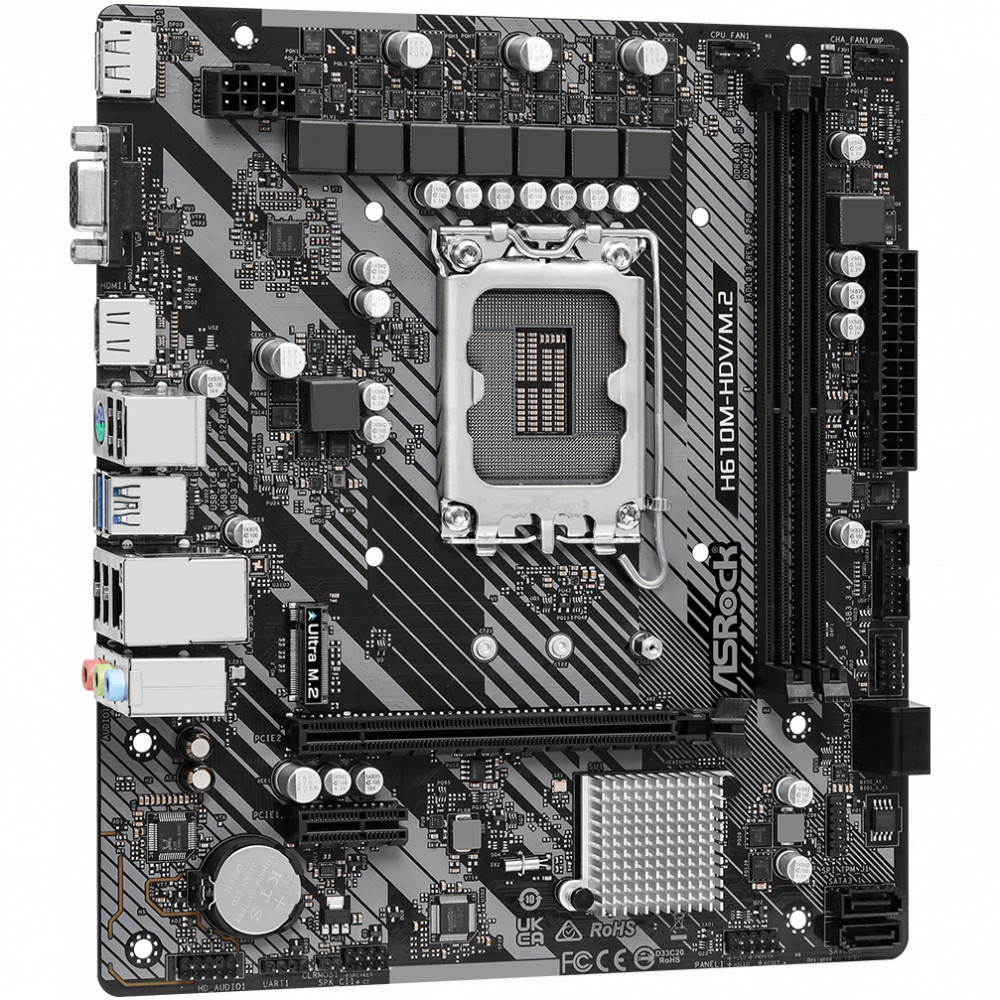 Материнская плата ASRock H610M-HDV/M.2 R2.0 Micro-ATX, LGA 1700 — фото товара