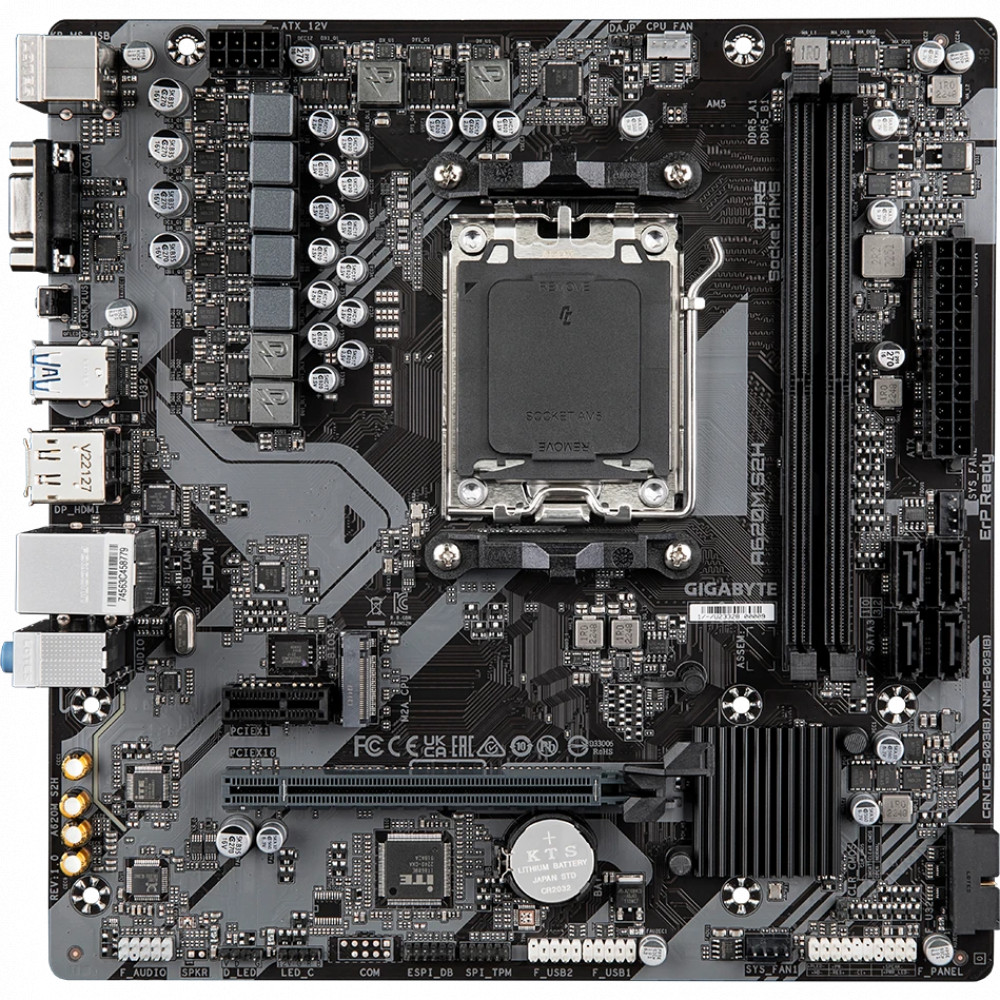 Материнская плата Gigabyte A620M S2H 2.0 Micro-ATX, AMD AM5 — фото товара