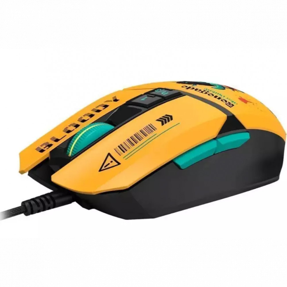 Мышь Bloody W63Max Renegade Yellow Sunset Игровые, Проводная - миниатюра 3