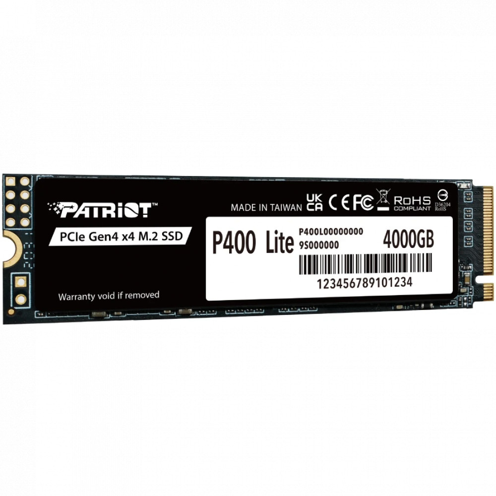 Жесткий диск Patriot SSD 4Tb Patriot P400 Lite (P400LP4KGM28H) SSD (твердотельные), 4 ТБ, M.2, PCIe - миниатюра 2