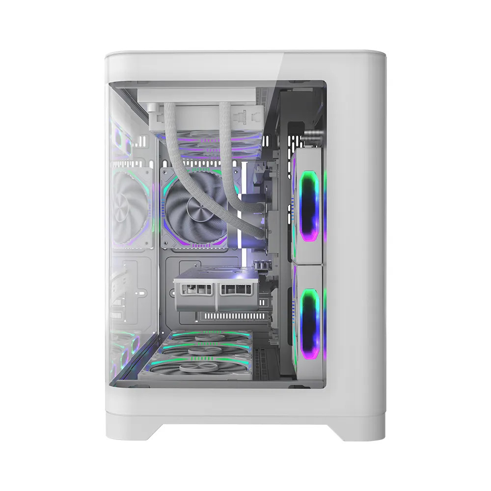 Корпус 1STPLAYER UV6 WH UV6-WH-2FC7R-W-1FC7-W Mini-Tower - миниатюра 2