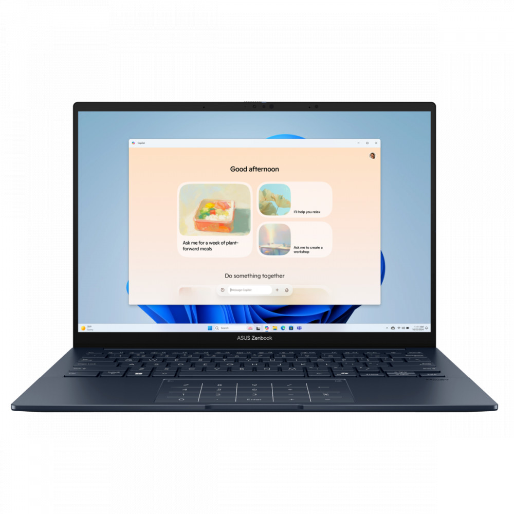 Ноутбук Asus UX3405CA Zenbook 14 Ponder Blue 90NB14W1-M01PP0 14 ", WQXGA+ 2880x1800 (16:10), Intel, Core Ultra 7, 16 Гб, 1 ТБ, Intel Graphics - миниатюра 2