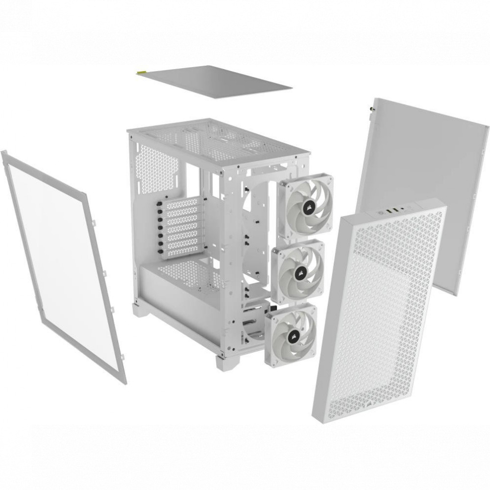 Корпус Corsair 3000D RGB Airflow White CC-9011256-WW Mid-Tower - миниатюра 10