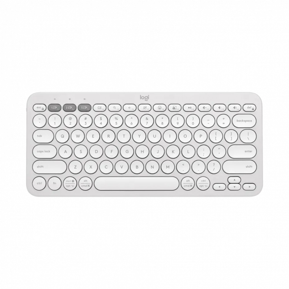 Клавиатура Logitech Pebble Keys 2 K380s - TONAL WHITE 920-011852 Беспроводная, Bluetooth — фото товара
