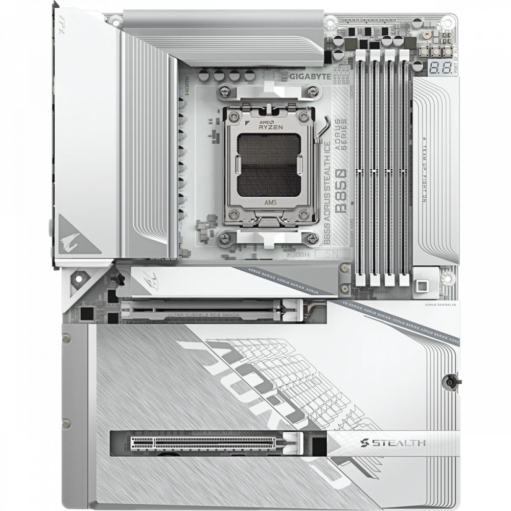Материнская плата Gigabyte B850 AORUS STEALTH ICE ATX, AMD AM5 — фото товара