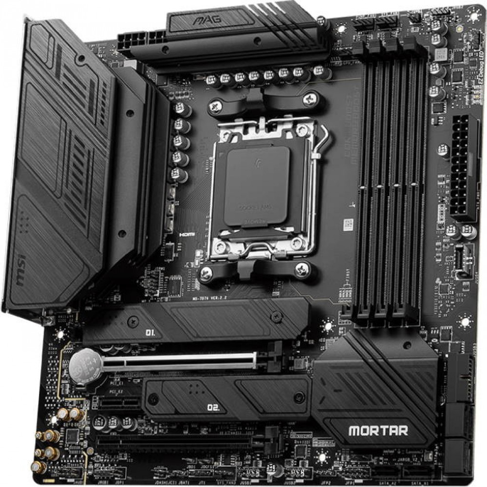 Материнская плата MSI MAG B650M MORTAR WIFI Micro-ATX, AMD AM5 - миниатюра 3