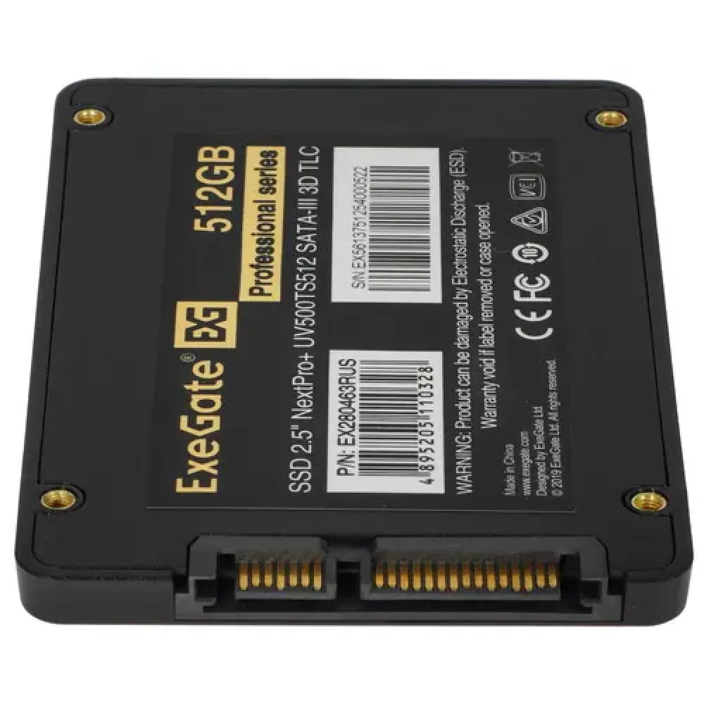 Жесткий диск ExeGate NextPro+ UV500TS512 EX280463RUS SSD (твердотельные), 512 ГБ, 2.5 дюйма, SATA - миниатюра 3