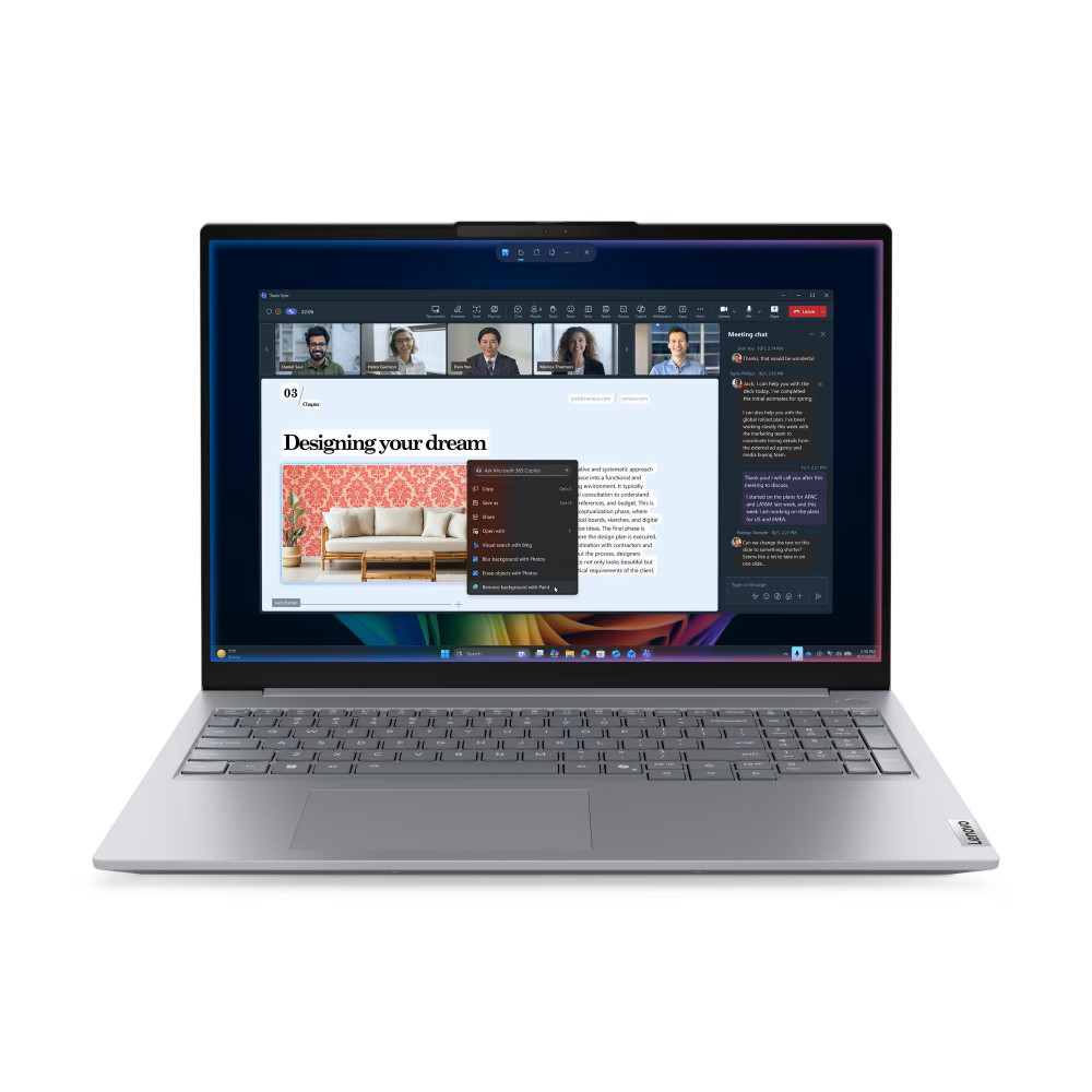 Ноутбук Lenovo ThinkBook 16 G9 IPL 21UR005RFW 16 ", WUXGA 1920x1200 (16:10), Intel, Core Ultra 7, 32 Гб, 512 ГБ, Intel Iris Xe Graphics, Windows 11 Pro - миниатюра 2