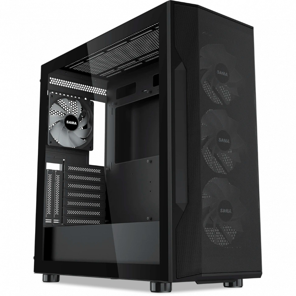 Корпус Sama S40 Black S40-BKAPA4X1-GL Mid-Tower - миниатюра 2