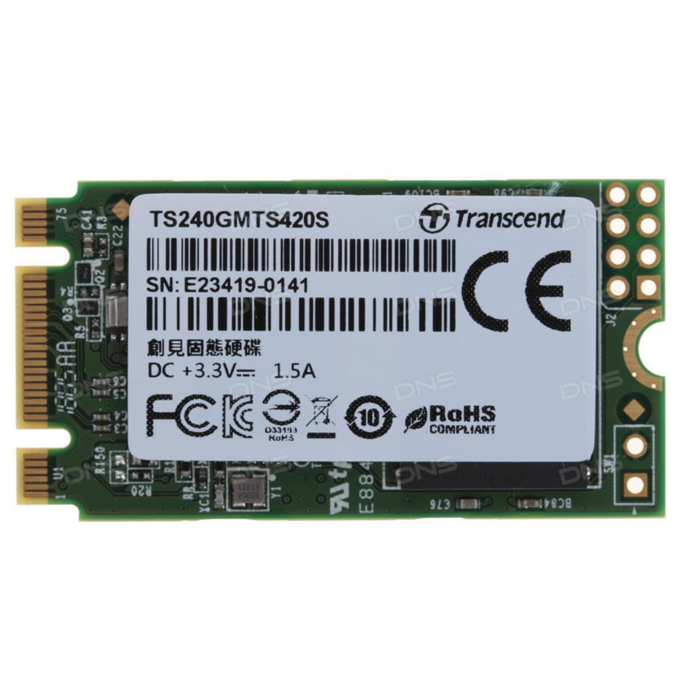 Жесткий диск Transcend Твердотельный диск 240GB MTS420 TS240GMTS420S SSD (твердотельные), 240 ГБ, M.2, SATA — фото товара