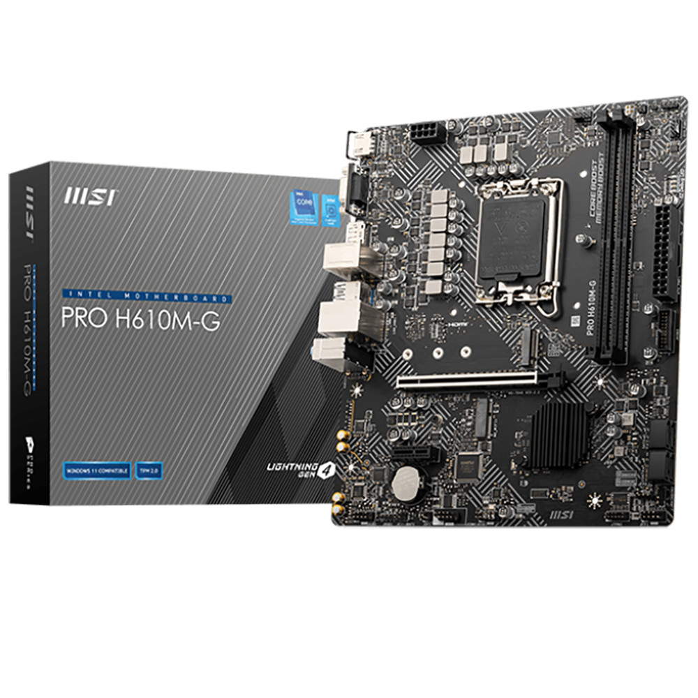 Материнская плата MSI PRO H610M-G PRO H610M-G||BULK Micro-ATX, LGA 1700 - миниатюра 4