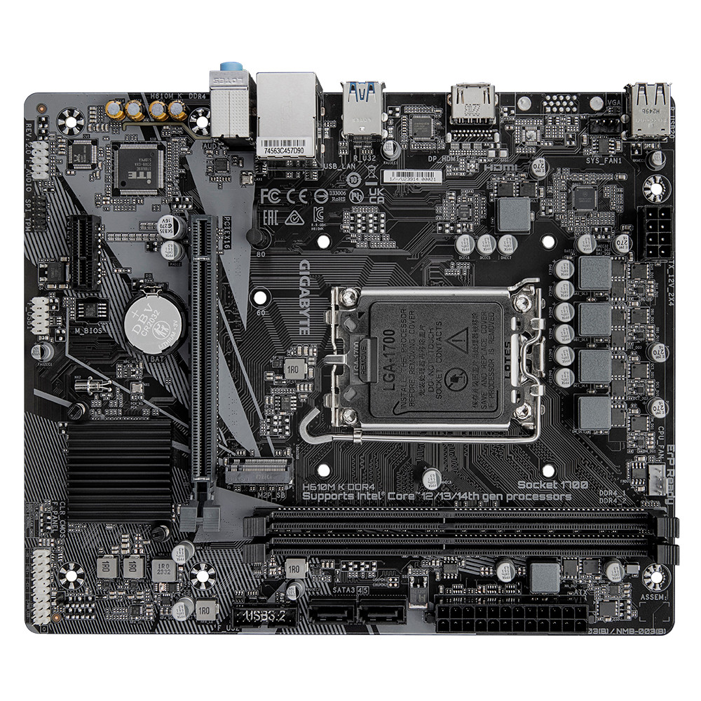 Материнская плата Gigabyte H610M K DDR4 rev. 2.0 Micro-ATX, LGA 1700 — фото товара