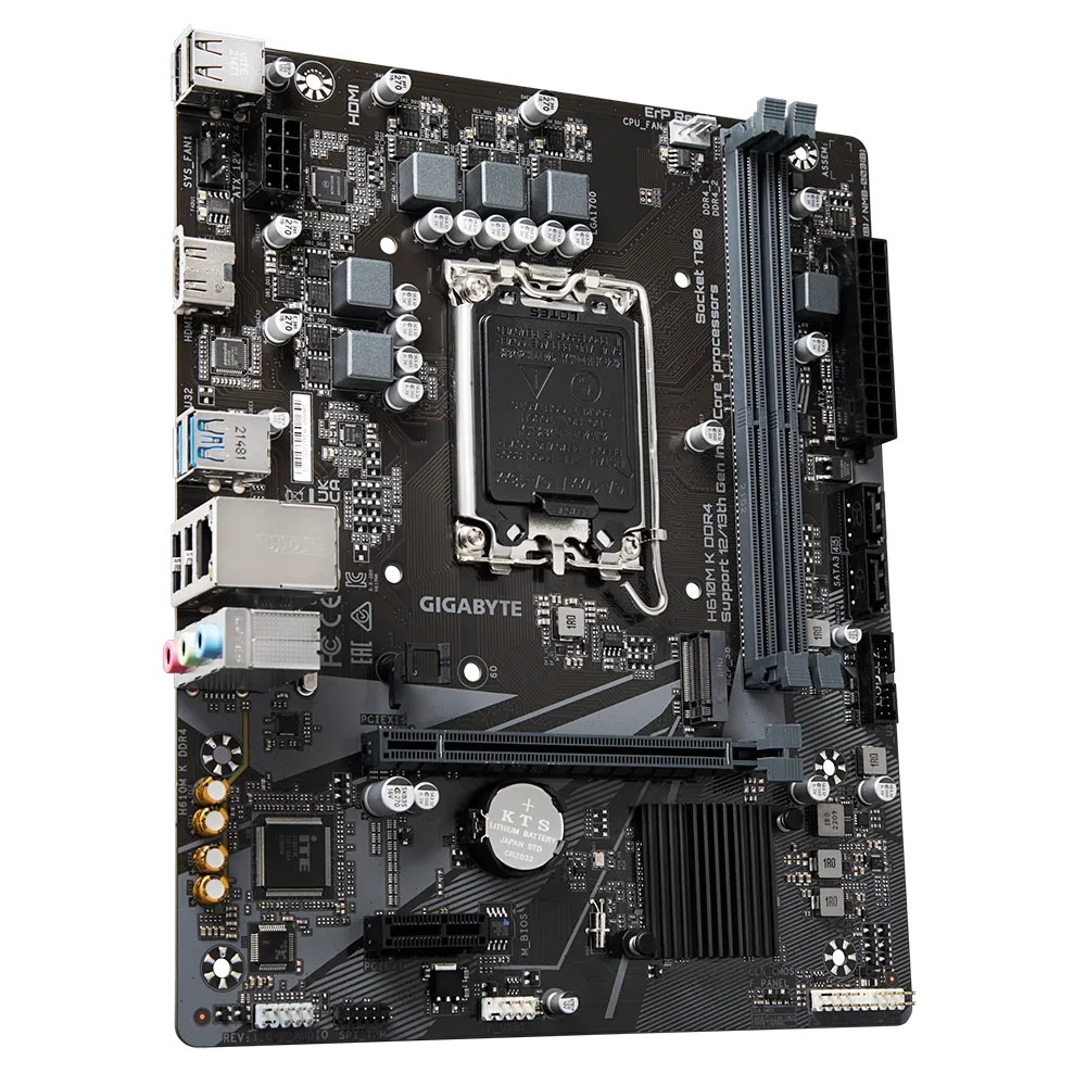 Материнская плата Gigabyte H610M K DDR4 GA-H610M-K-DDR4 Micro-ATX, LGA 1700 — фото товара