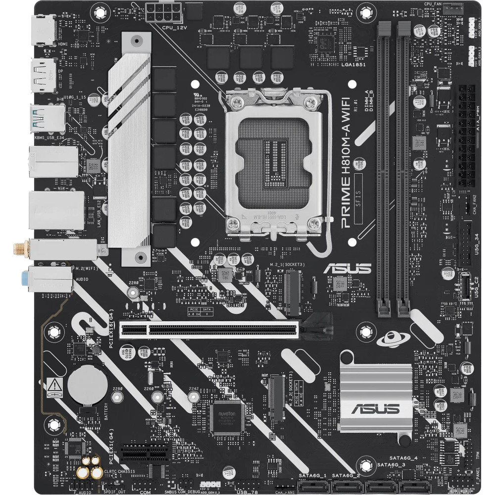Материнская плата Asus PRIME H810M-A WIFI Micro-ATX, LGA 1851 — фото товара