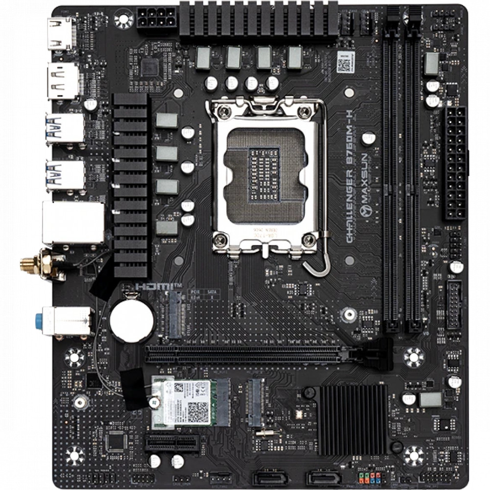 Материнская плата Maxsun Challenger B760M-H WIFI MS-Challenger B760M-H WIFI Micro-ATX, LGA 1700 — фото товара