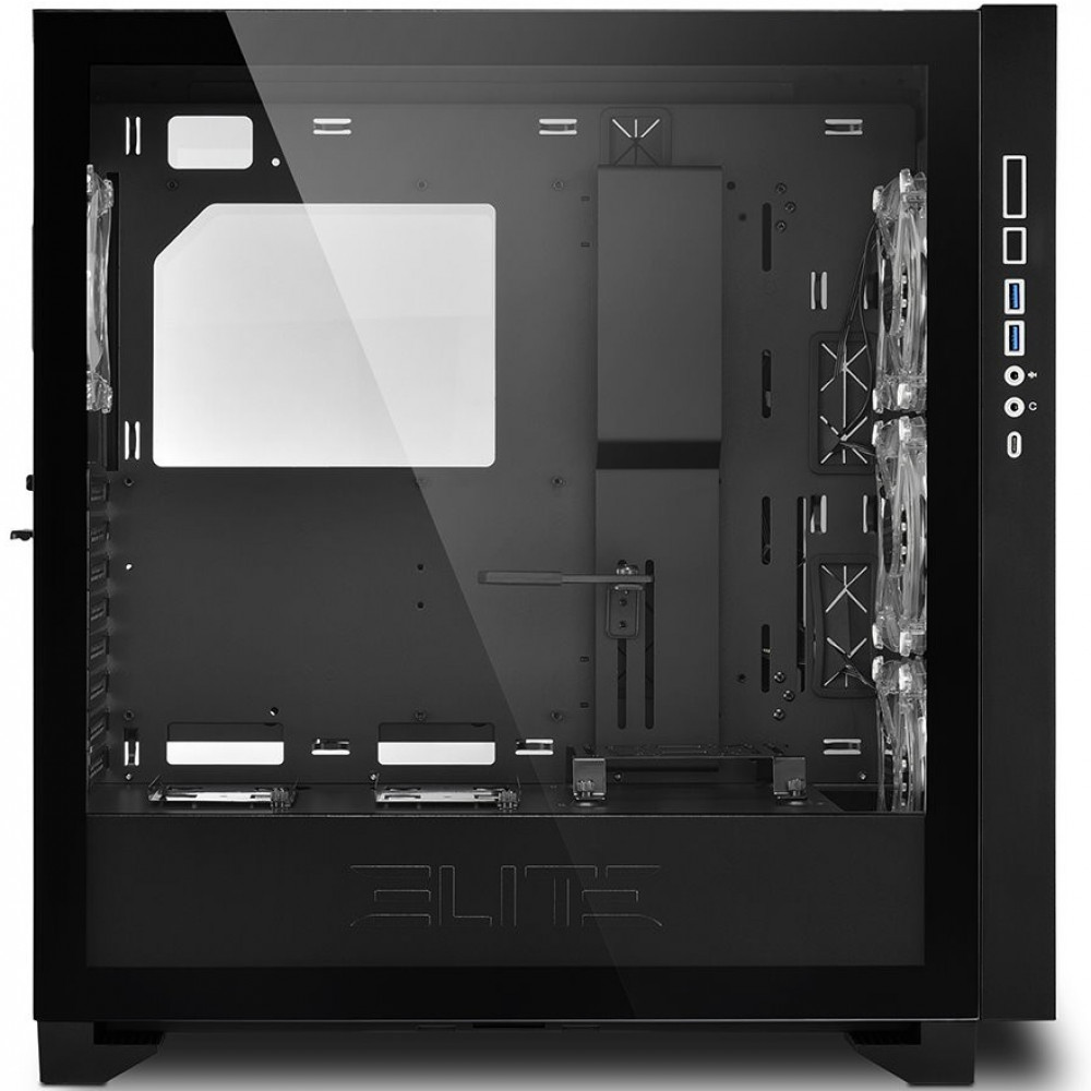 Корпус Sharkoon ELITE SHARK CA300H BLACK ELITE SHARK CA300H Bk Full-Tower - миниатюра 4