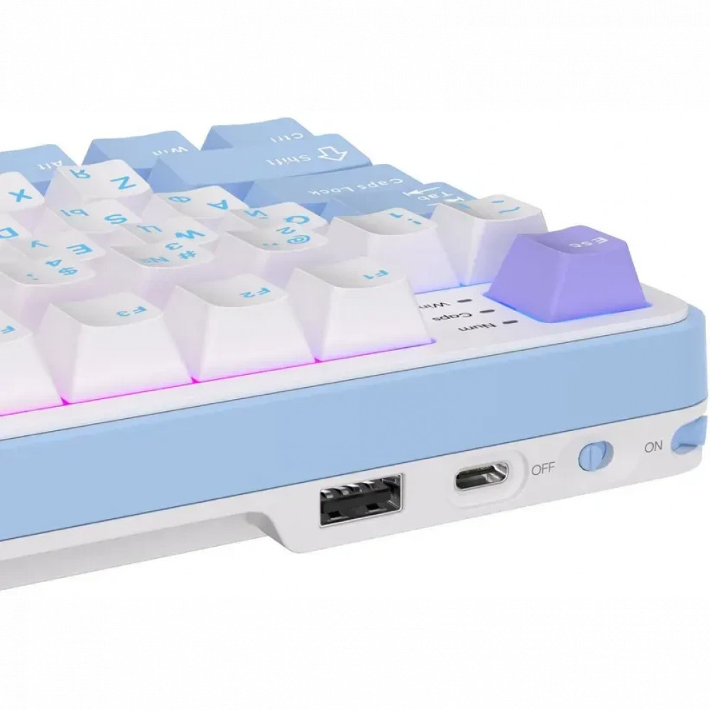 Клавиатура Royal Kludge RK-S98 Taro Milk (Cream Switch) 6977576550632 Беспроводная, Bluetooth - миниатюра 9
